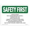 Signmission OSHA, 18" Height, 24" Width, Rigid Plastic, 24" W, 18" H, Landscape, OS-SF-P-1824-L-10563 OS-SF-P-1824-L-10563 - alternate 1